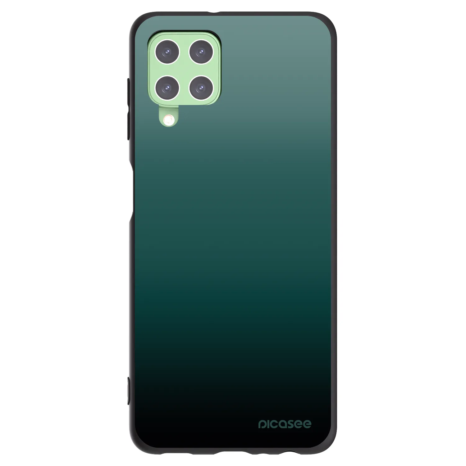 Picasee Samsung Galaxy A22 A225F 4G Hülle - Schwarzes Silikon - Verdant Fade
