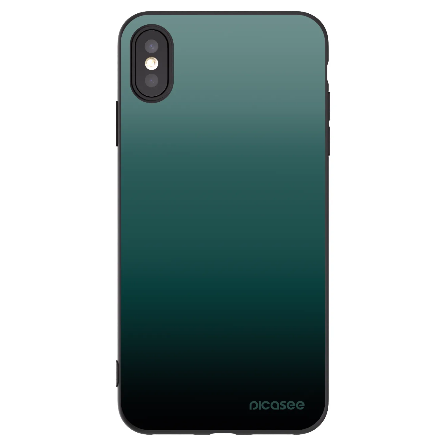 Picasee Apple iPhone XS Max Hülle - Schwarzes Silikon - Verdant Fade