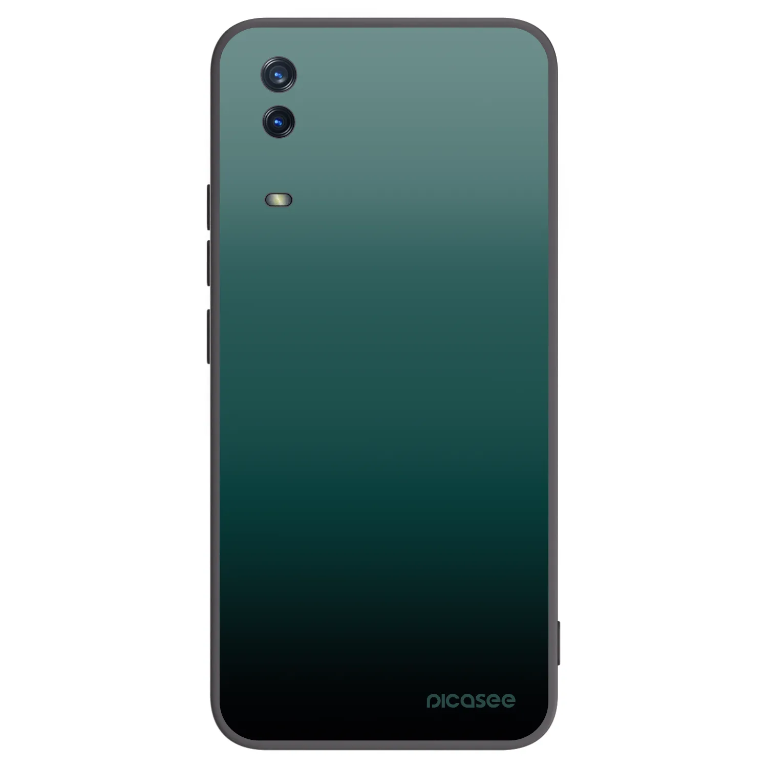 Picasee Vivo Y11s Hülle - Schwarzes Silikon - Verdant Fade