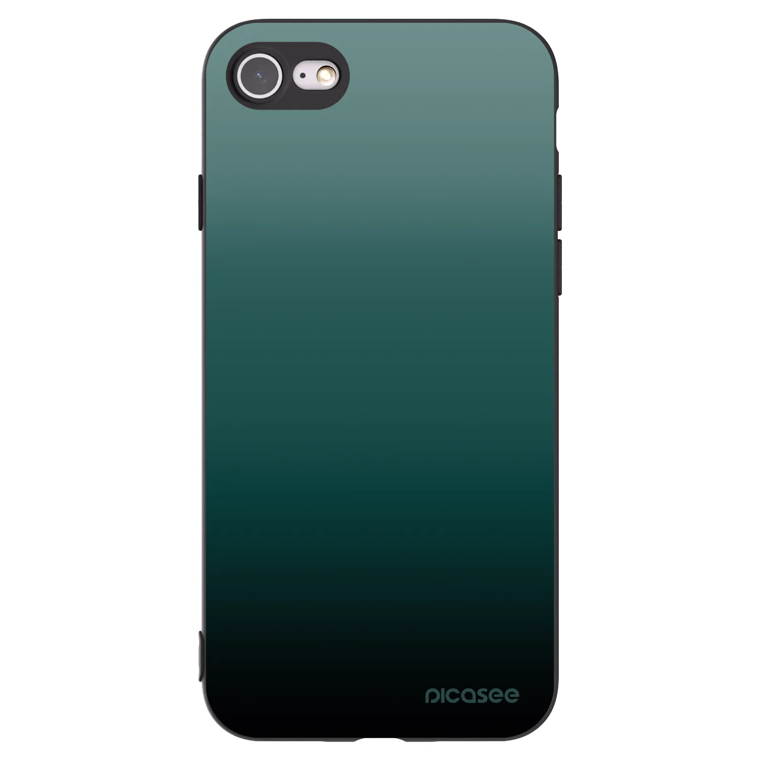 Picasee Apple iPhone SE 2022 Hülle - Schwarzes Silikon - Verdant Fade