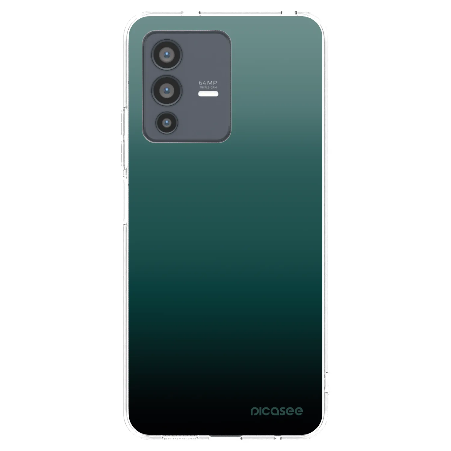 Picasee Vivo V23 5G Hülle - Transparentes Silikon - Verdant Fade