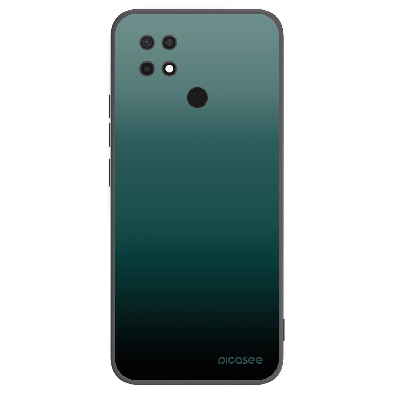 Picasee Xiaomi Redmi 10C Hülle - Schwarzes Silikon - Verdant Fade