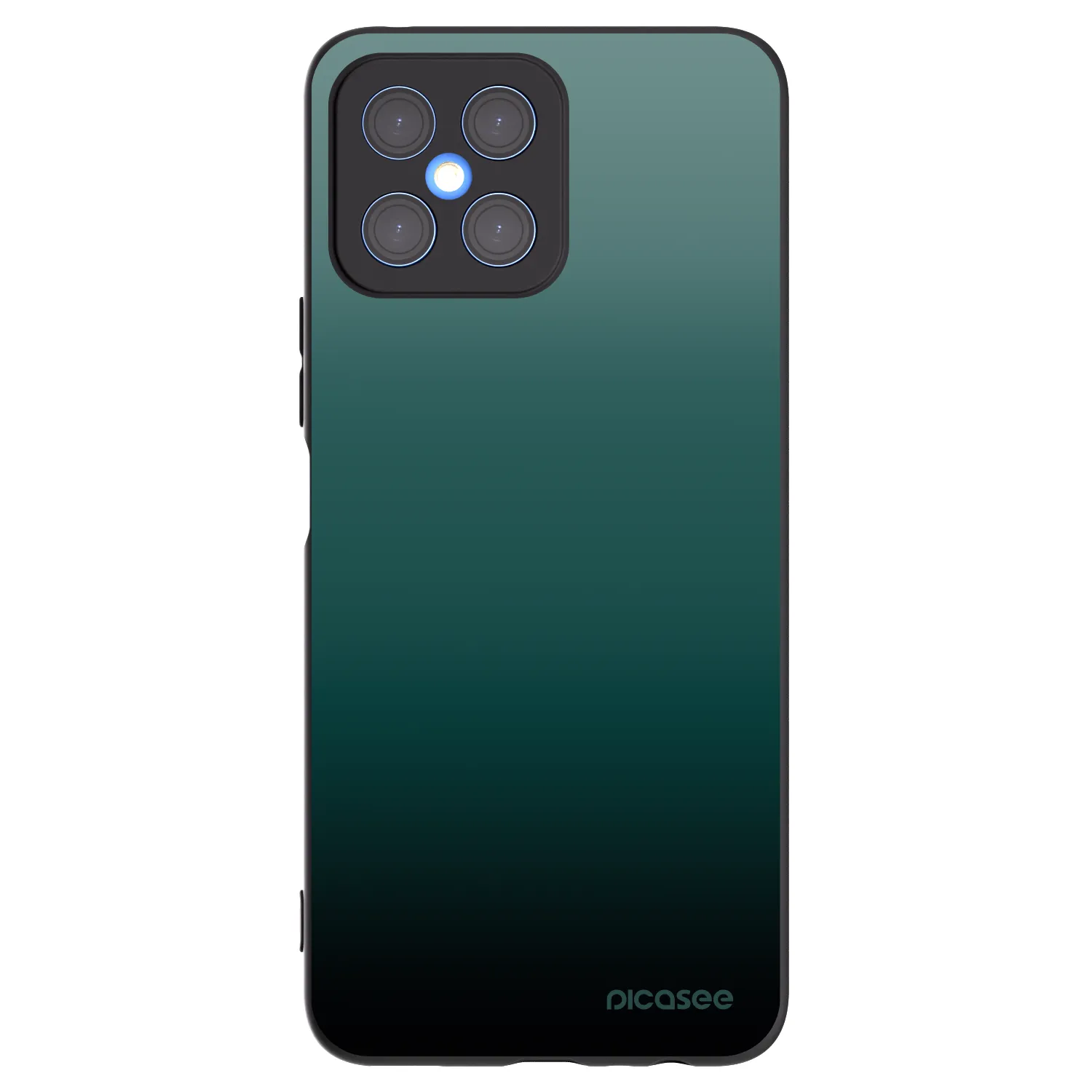 Picasee Honor X8 4G Hülle - Schwarzes Silikon - Verdant Fade