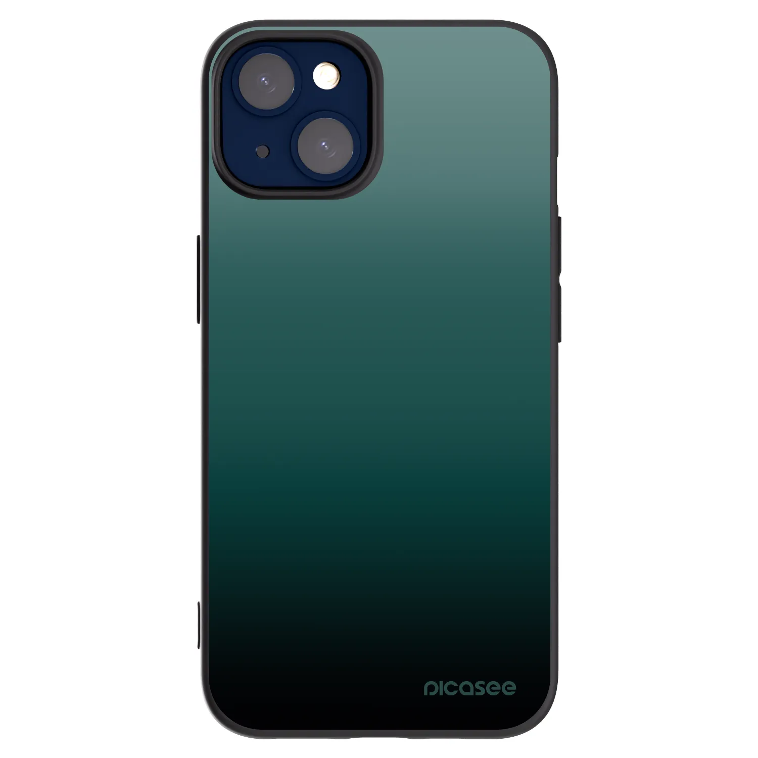 Picasee Apple iPhone 14 Hülle - Schwarzes Silikon - Verdant Fade