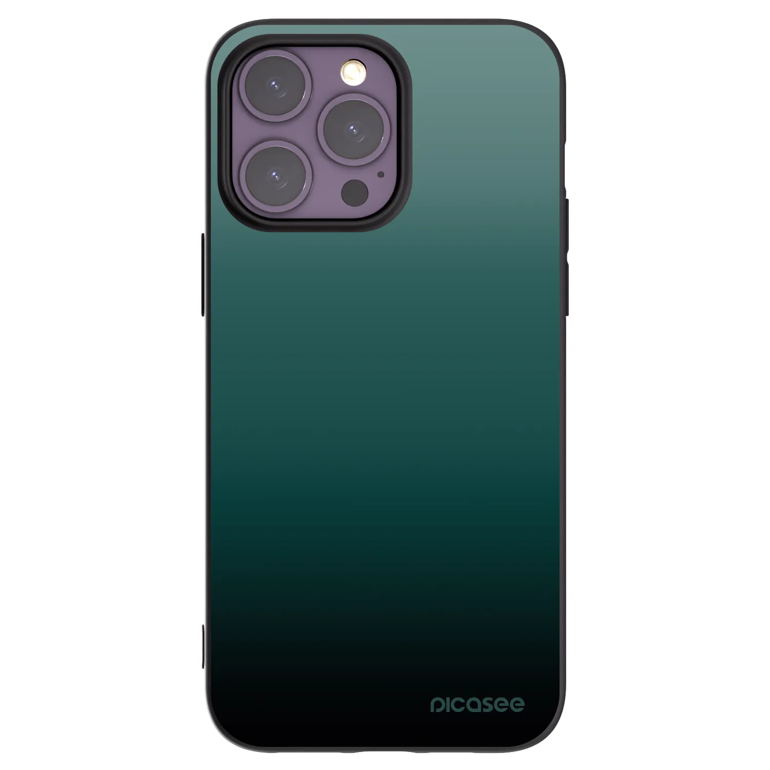 Picasee Apple iPhone 14 Pro Max Hülle - Schwarzes Silikon - Verdant Fade