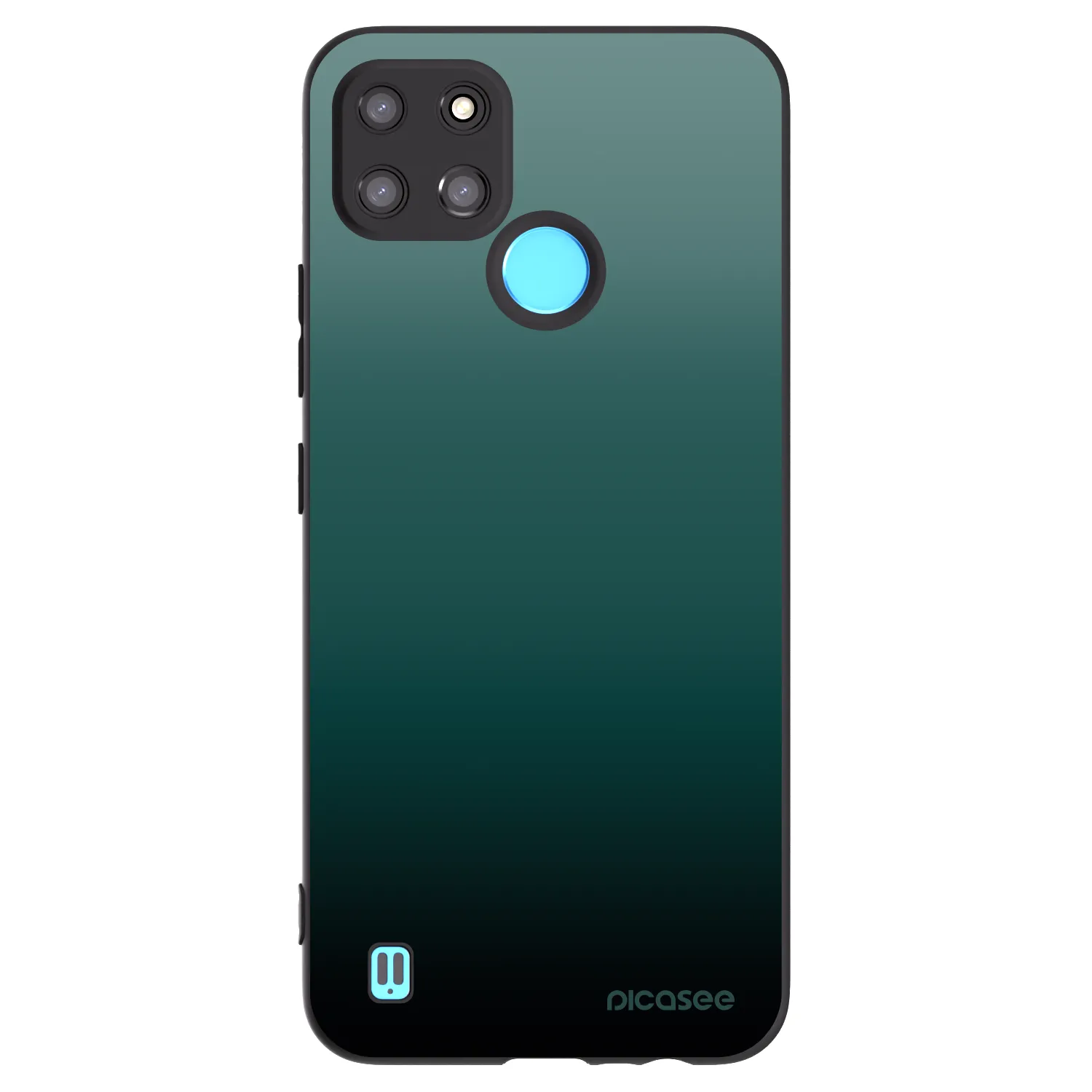 Picasee Realme C21Y Hülle - Schwarzes Silikon - Verdant Fade