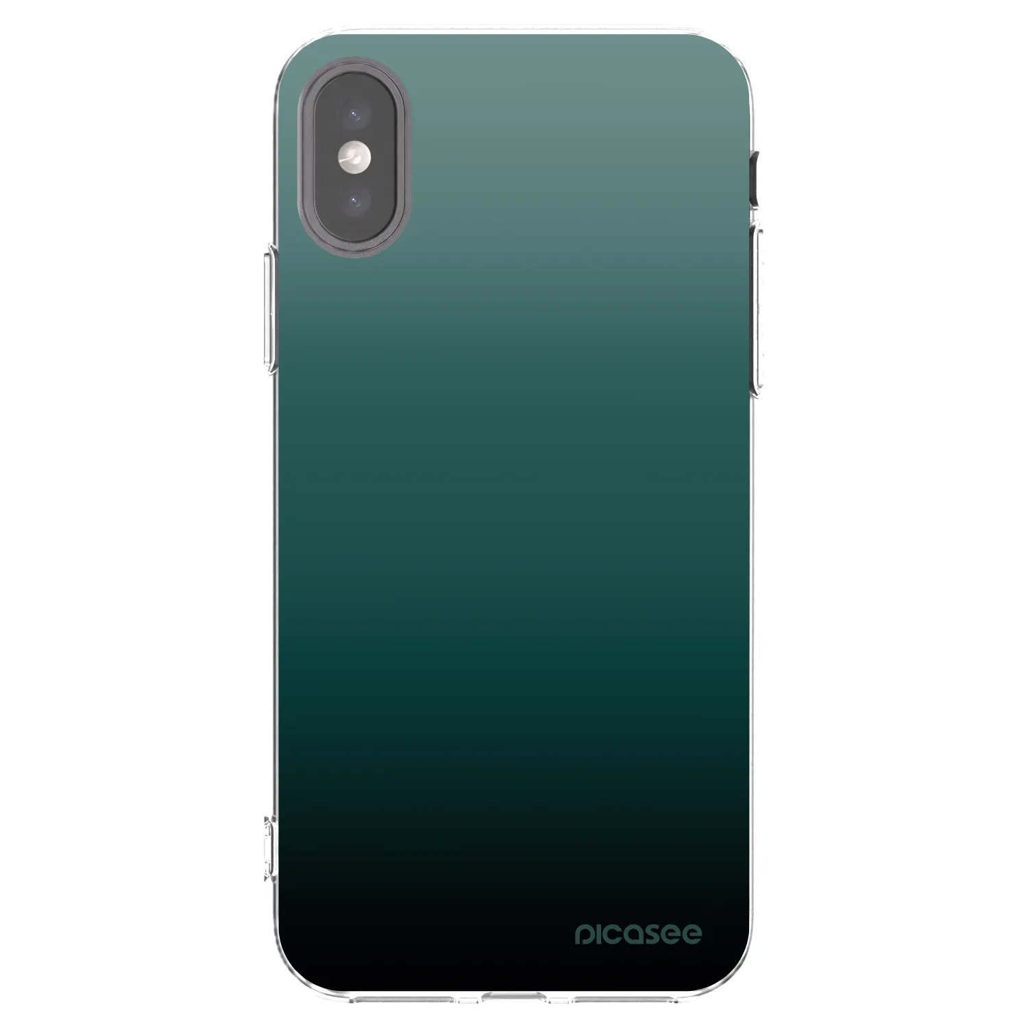 Picasee Apple iPhone X/XS Hülle - Transparentes Silikon - Verdant Fade