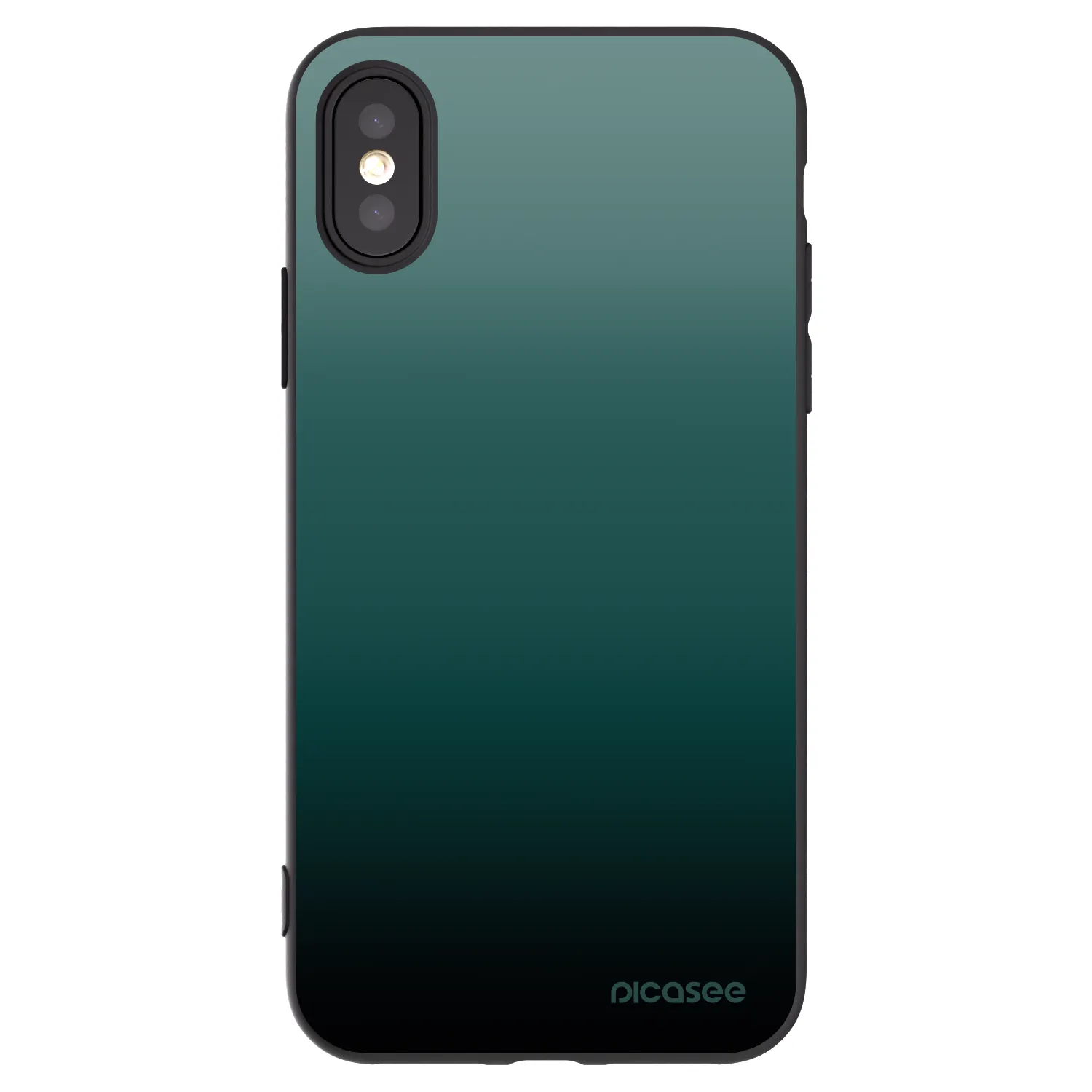 Picasee Apple iPhone X/XS Hülle - Schwarzes Silikon - Verdant Fade