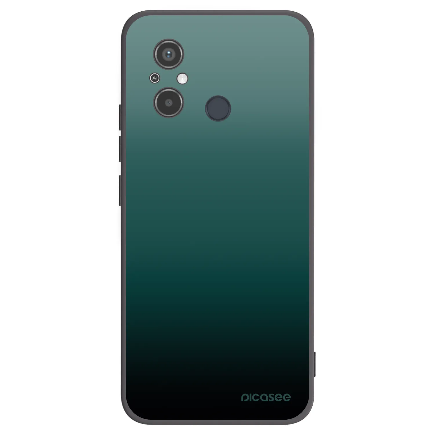 Picasee Xiaomi Redmi 12C Hülle - Schwarzes Silikon - Verdant Fade