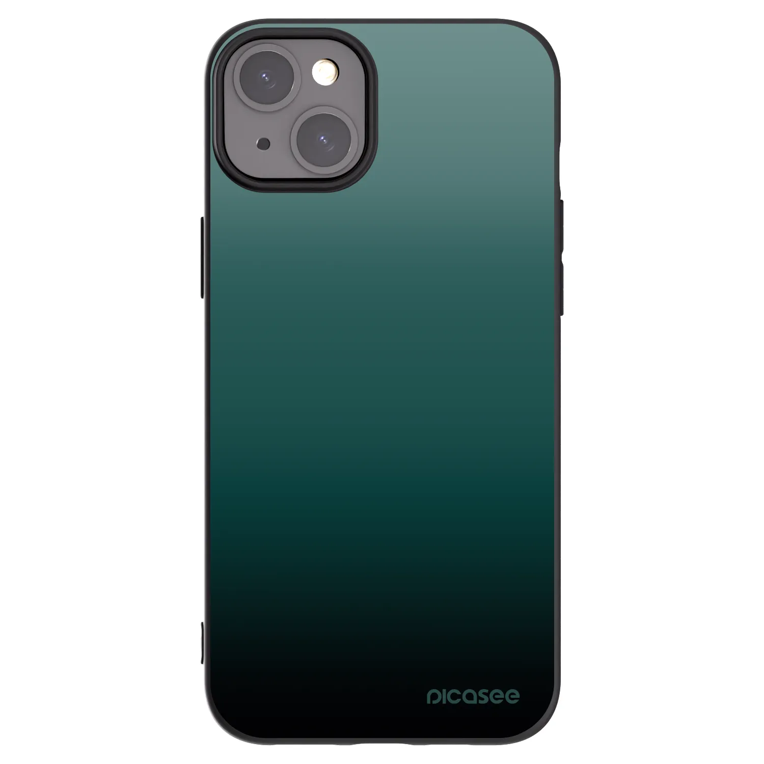 Picasee Apple iPhone 15 Plus Hülle - Schwarzes Silikon - Verdant Fade