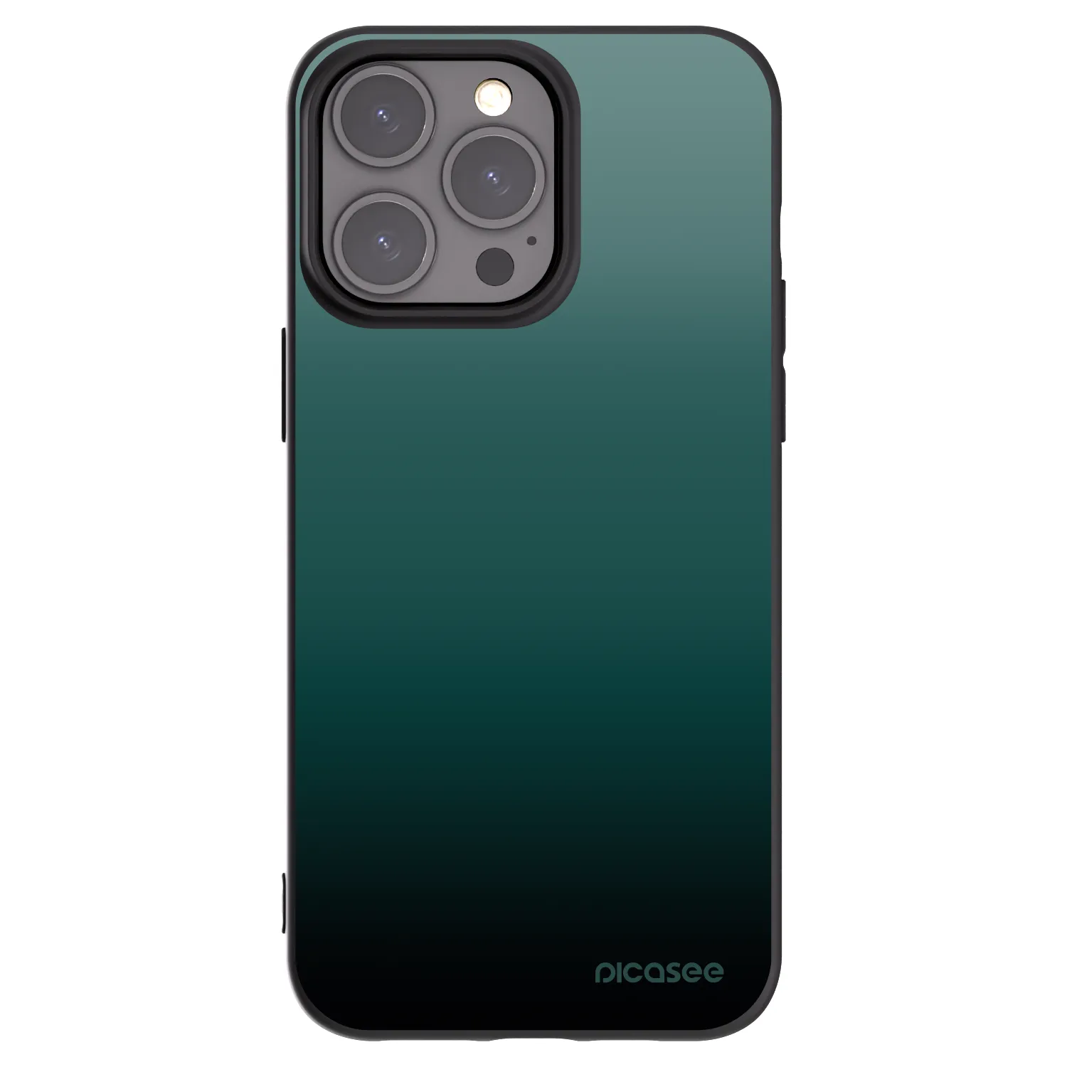 Picasee Apple iPhone 15 Pro Max Hülle - Schwarzes Silikon - Verdant Fade
