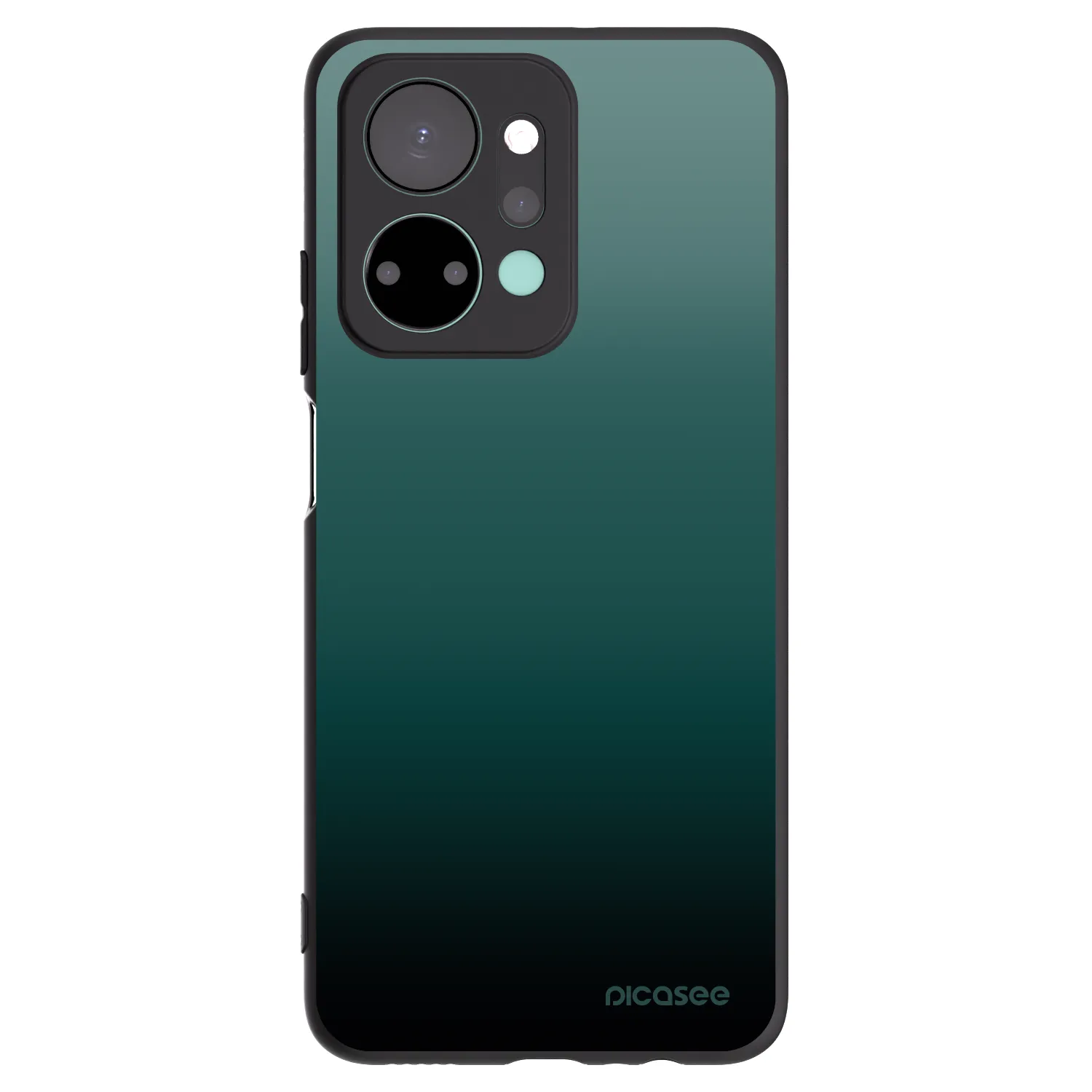 Picasee Honor X7a Hülle - Schwarzes Silikon - Verdant Fade