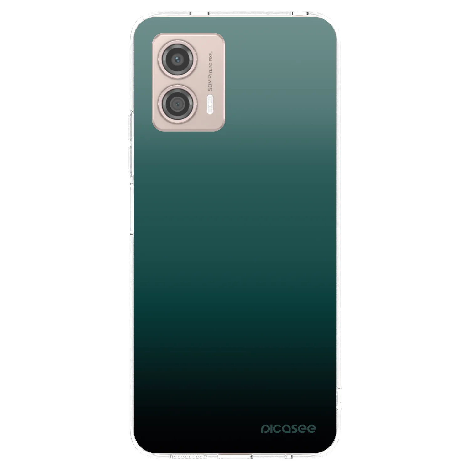 Picasee Motorola Moto G53 5G Hülle - Transparentes Silikon - Verdant Fade