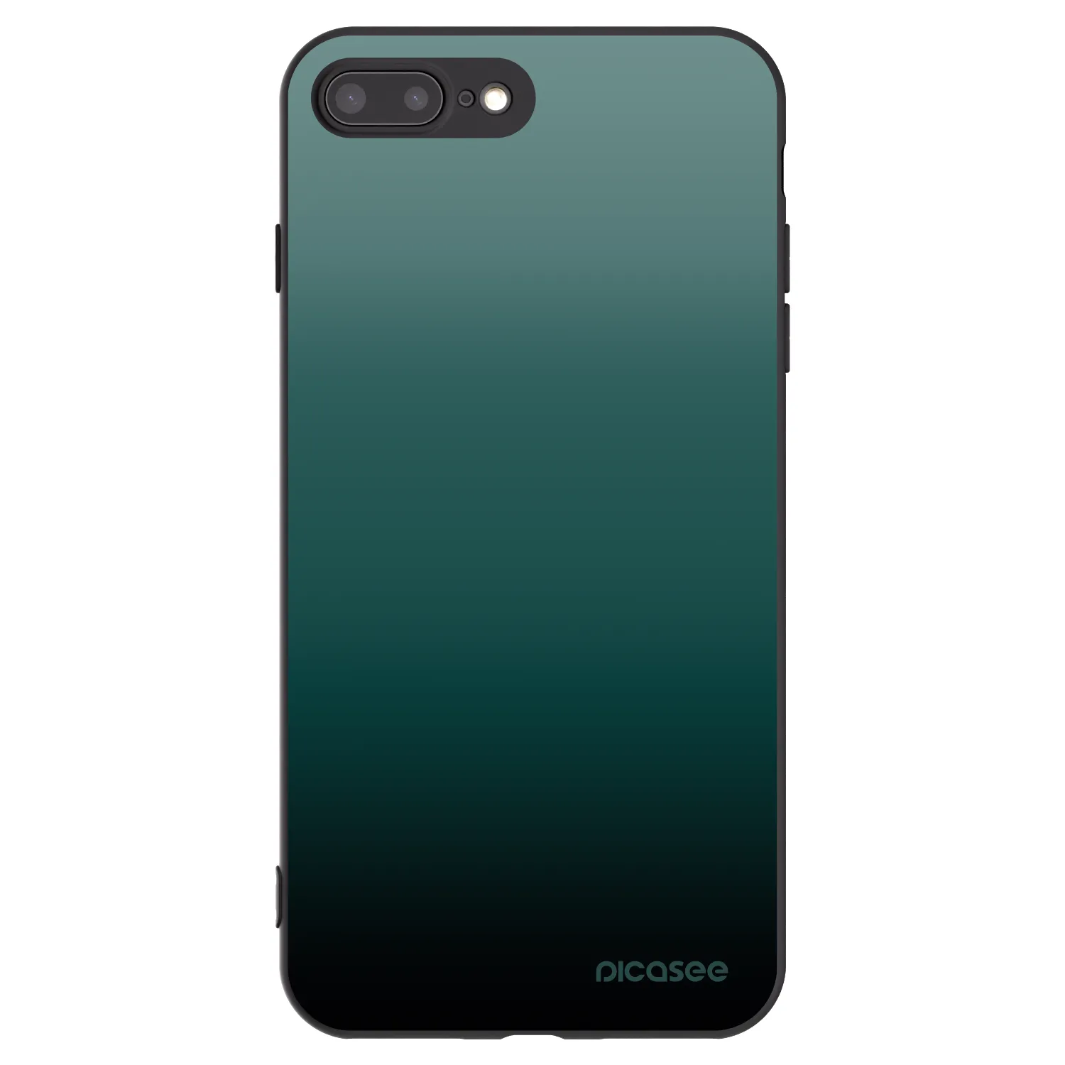 Picasee Apple iPhone 7 Plus Hülle - Schwarzes Silikon - Verdant Fade