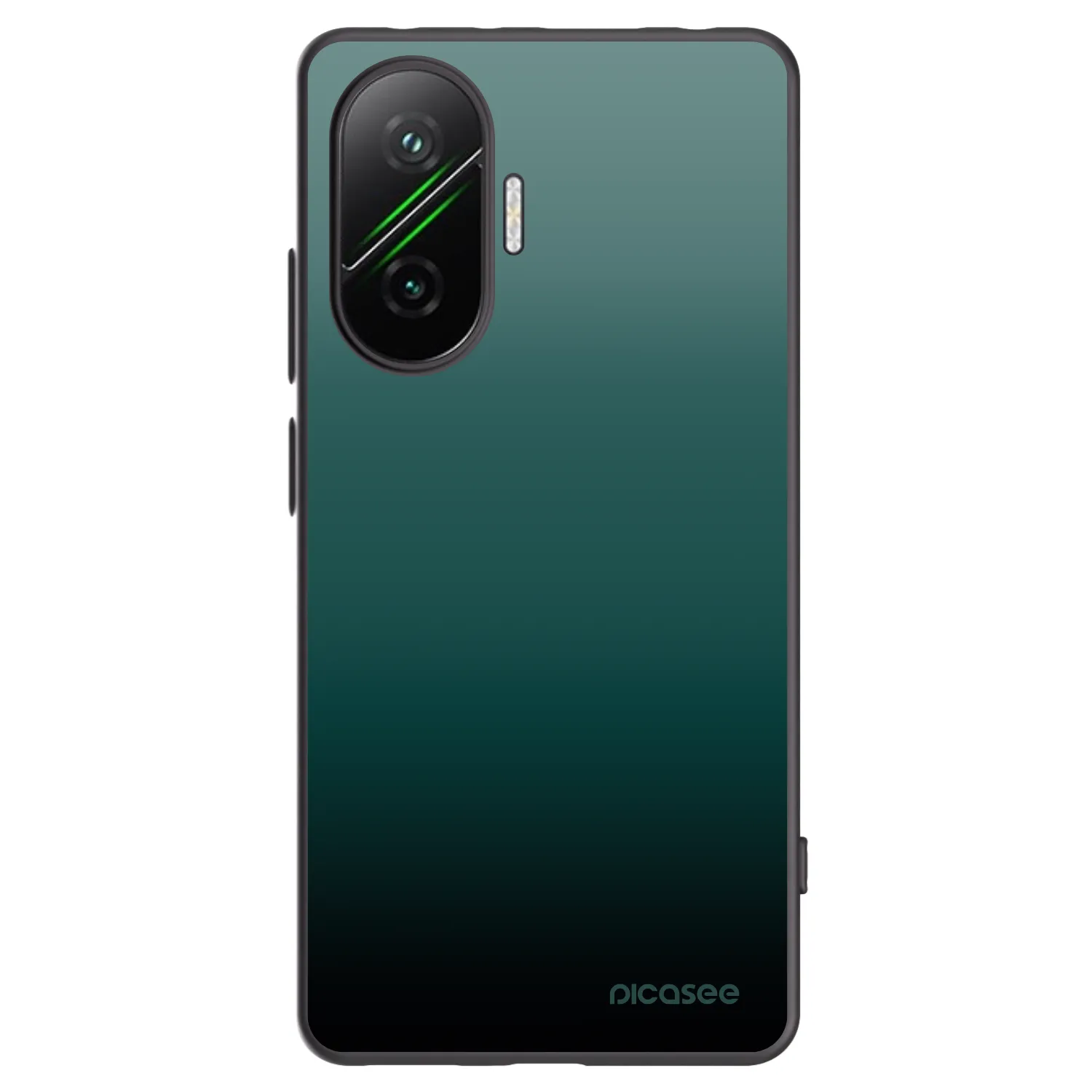 Picasee Xiaomi Poco F7 5G Hülle - Schwarzes Silikon - Verdant Fade