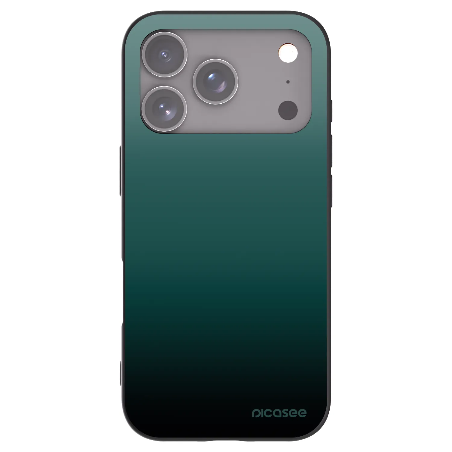 Picasee Apple iPhone 17 Pro Hülle - Schwarzes Silikon - Verdant Fade