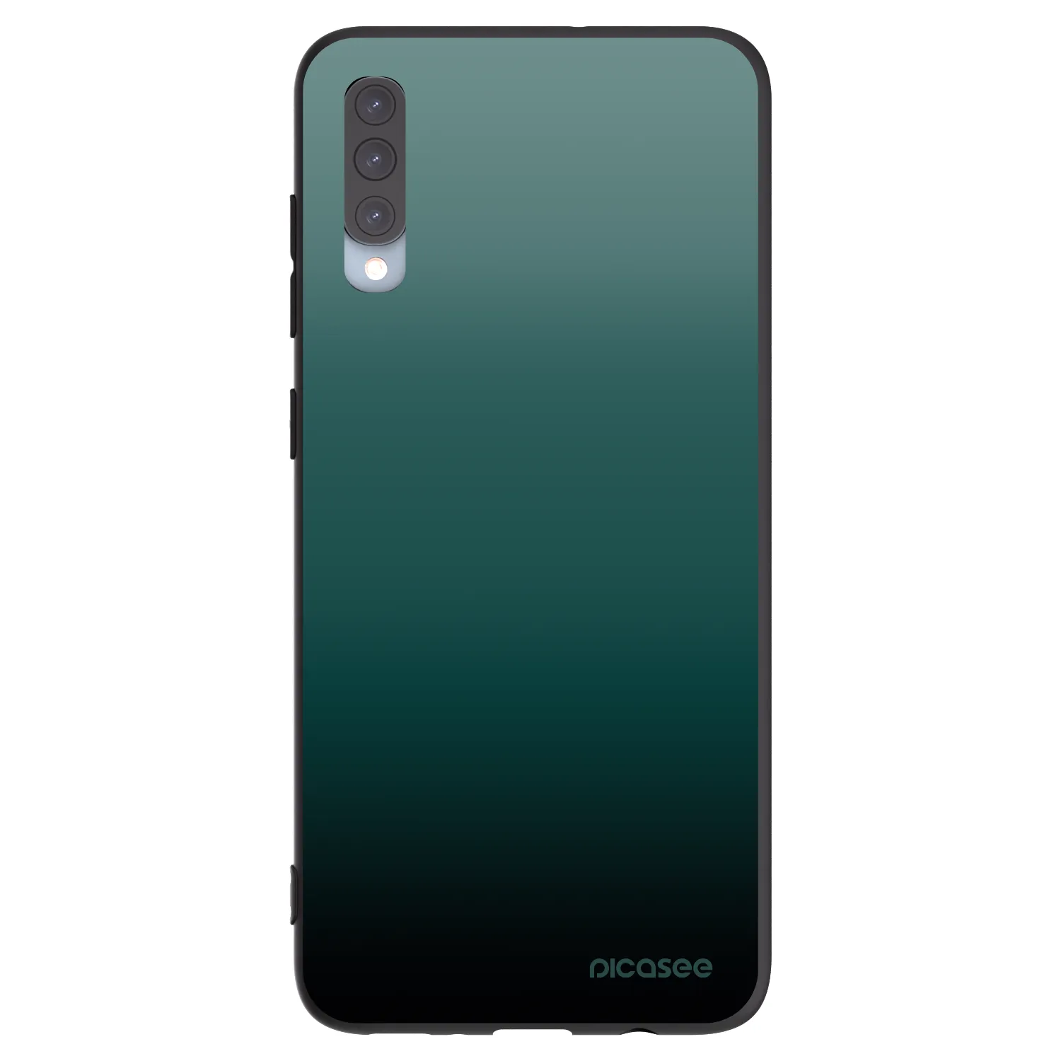 Picasee Samsung Galaxy A70 A705F Hülle - Schwarzes Silikon - Verdant Fade