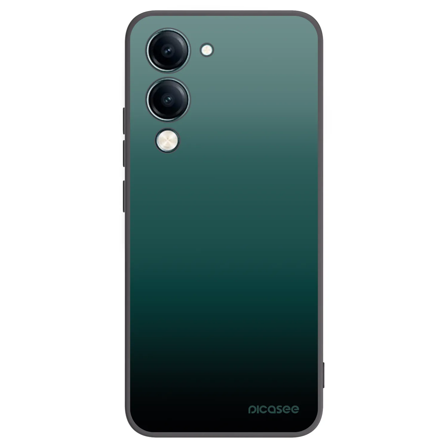 Picasee Vivo Y29s 5G Hülle - Schwarzes Silikon - Verdant Fade