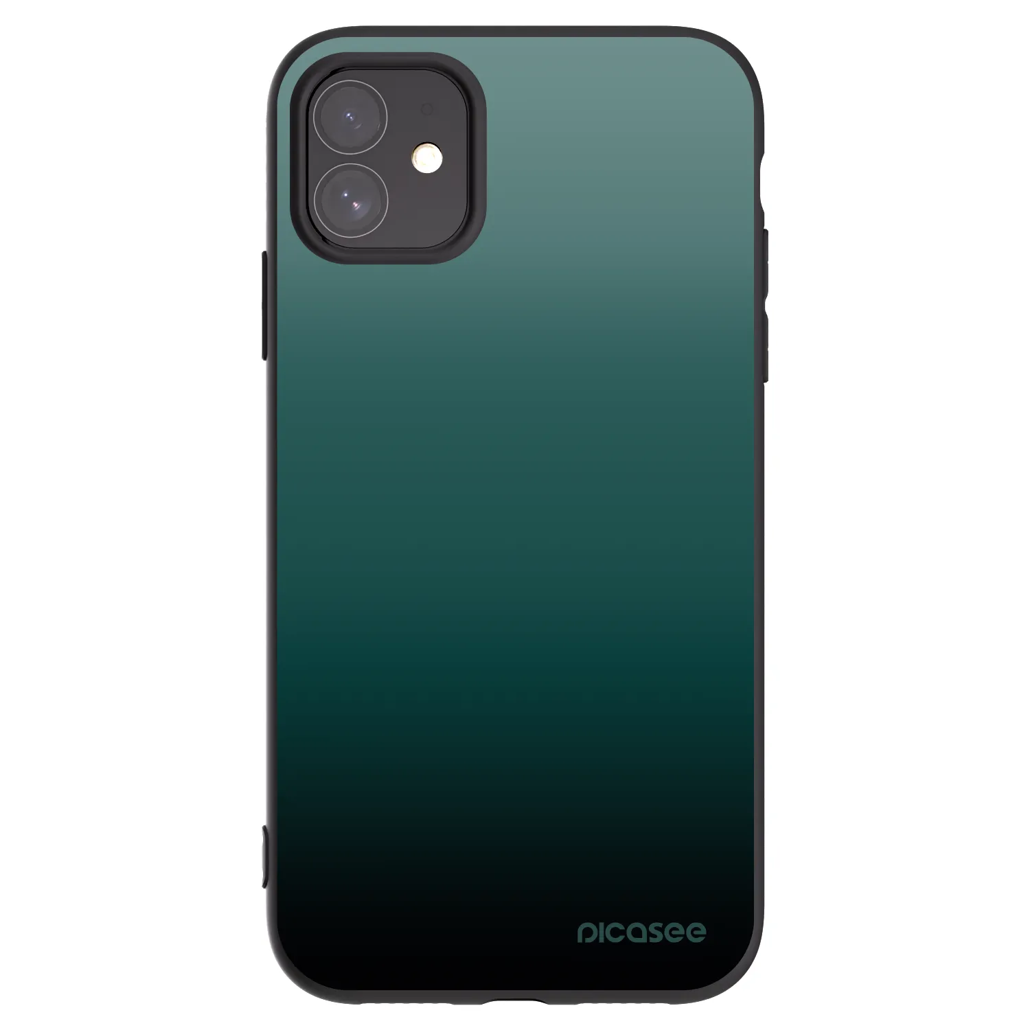 Picasee Apple iPhone 11 Hülle - Schwarzes Silikon - Verdant Fade