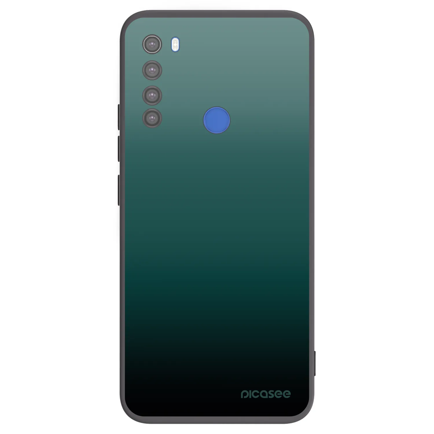 Picasee Xiaomi Redmi Note 8T Hülle - Schwarzes Silikon - Verdant Fade