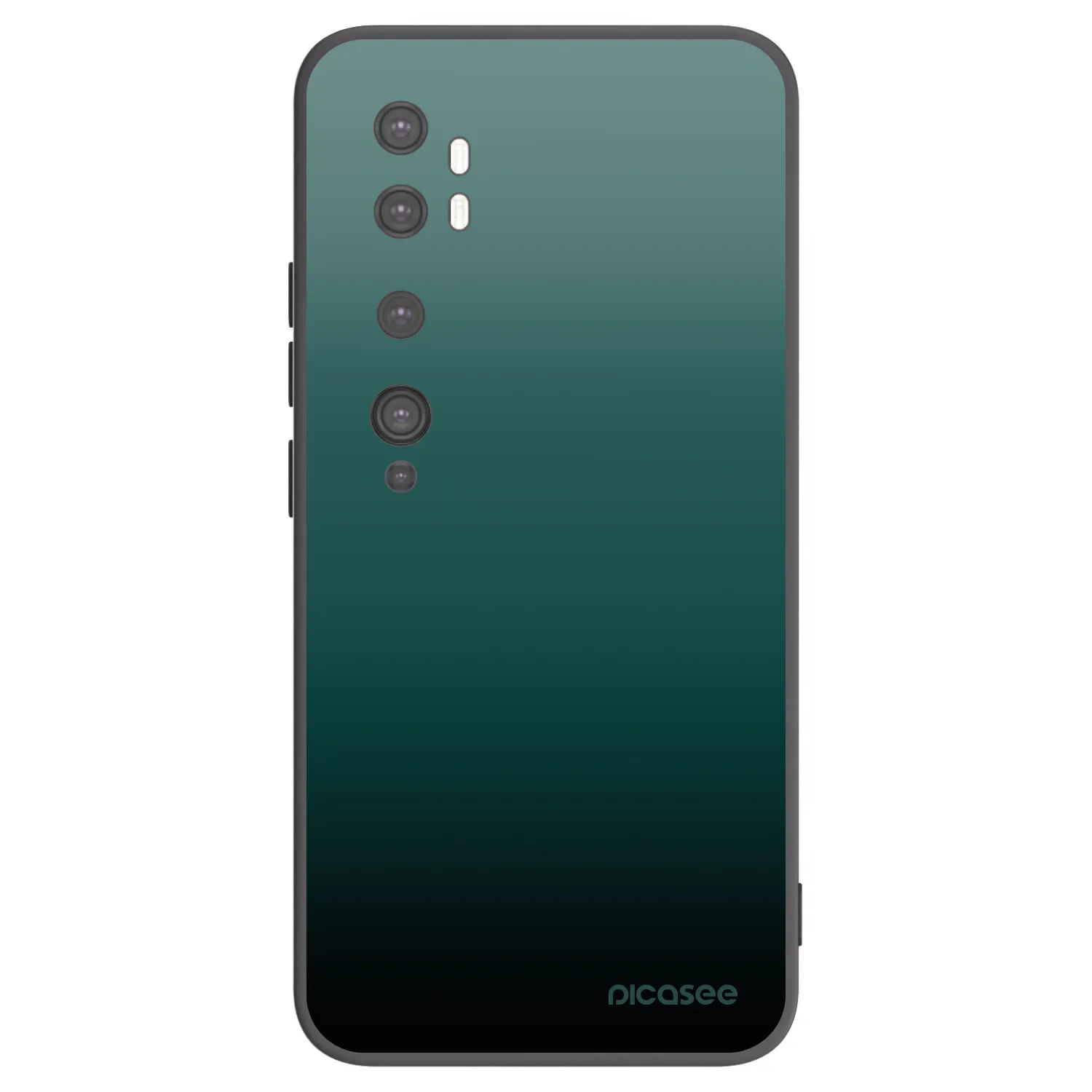 Picasee Xiaomi Mi Note 10 (Pro) Hülle - Schwarzes Silikon - Verdant Fade