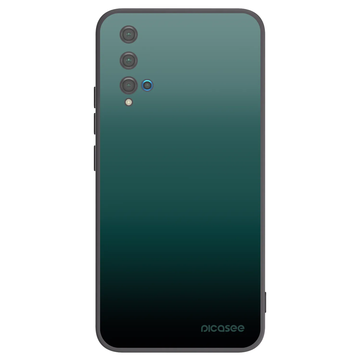 Picasee Huawei Nova 5T Hülle - Schwarzes Silikon - Verdant Fade