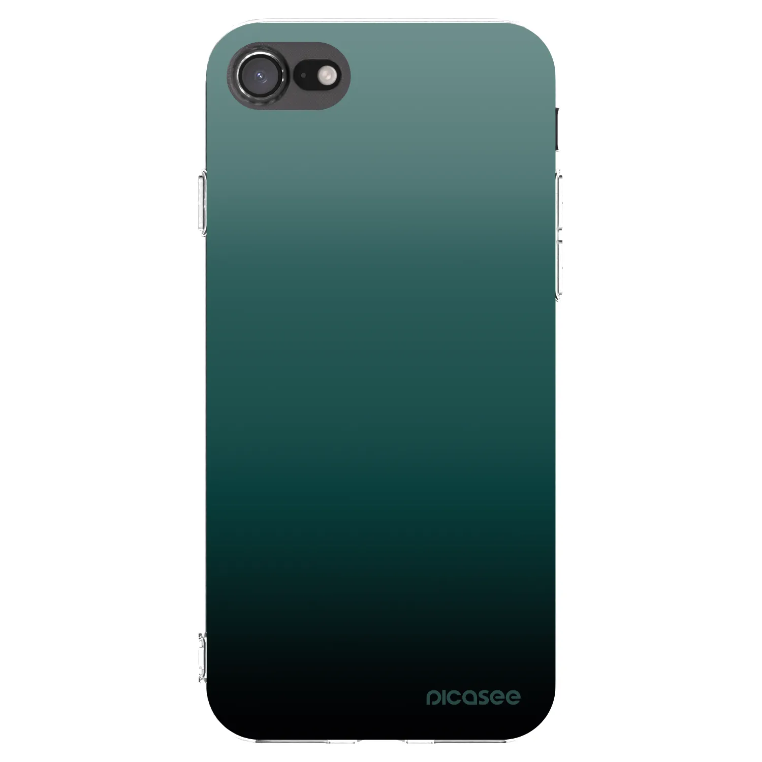 Picasee Apple iPhone SE 2020 Hülle - Transparentes Silikon - Verdant Fade
