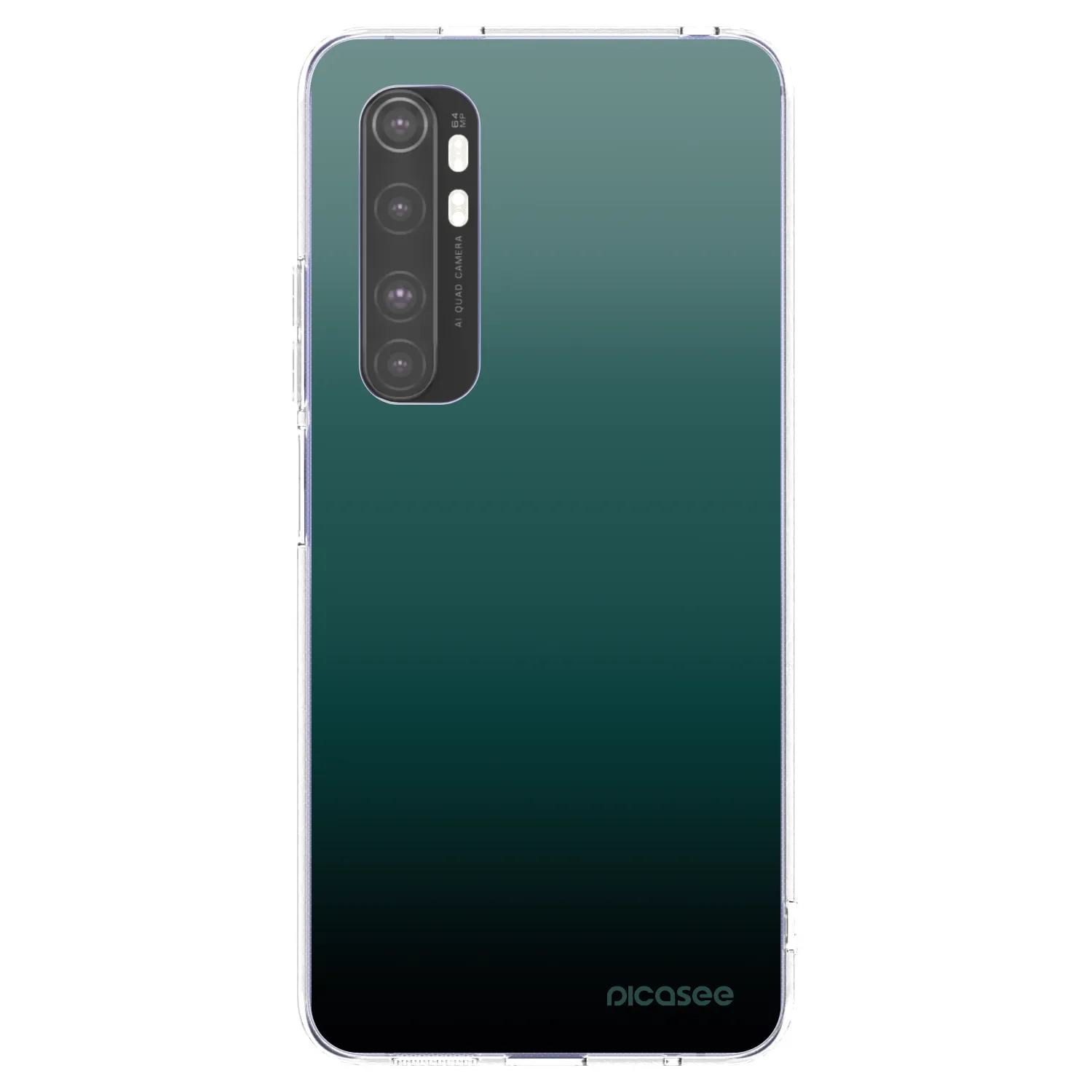 Picasee Xiaomi Mi Note 10 Lite Hülle - Transparentes Silikon - Verdant Fade