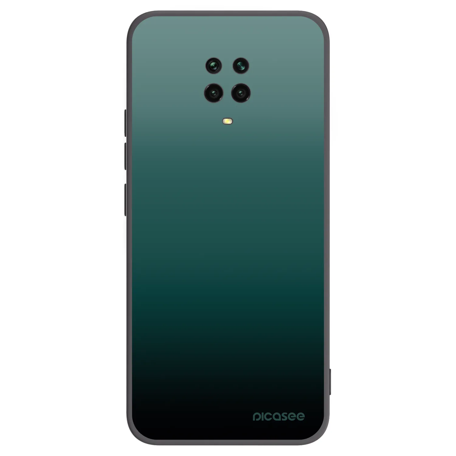 Picasee Xiaomi Redmi Note 9S Hülle - Schwarzes Silikon - Verdant Fade