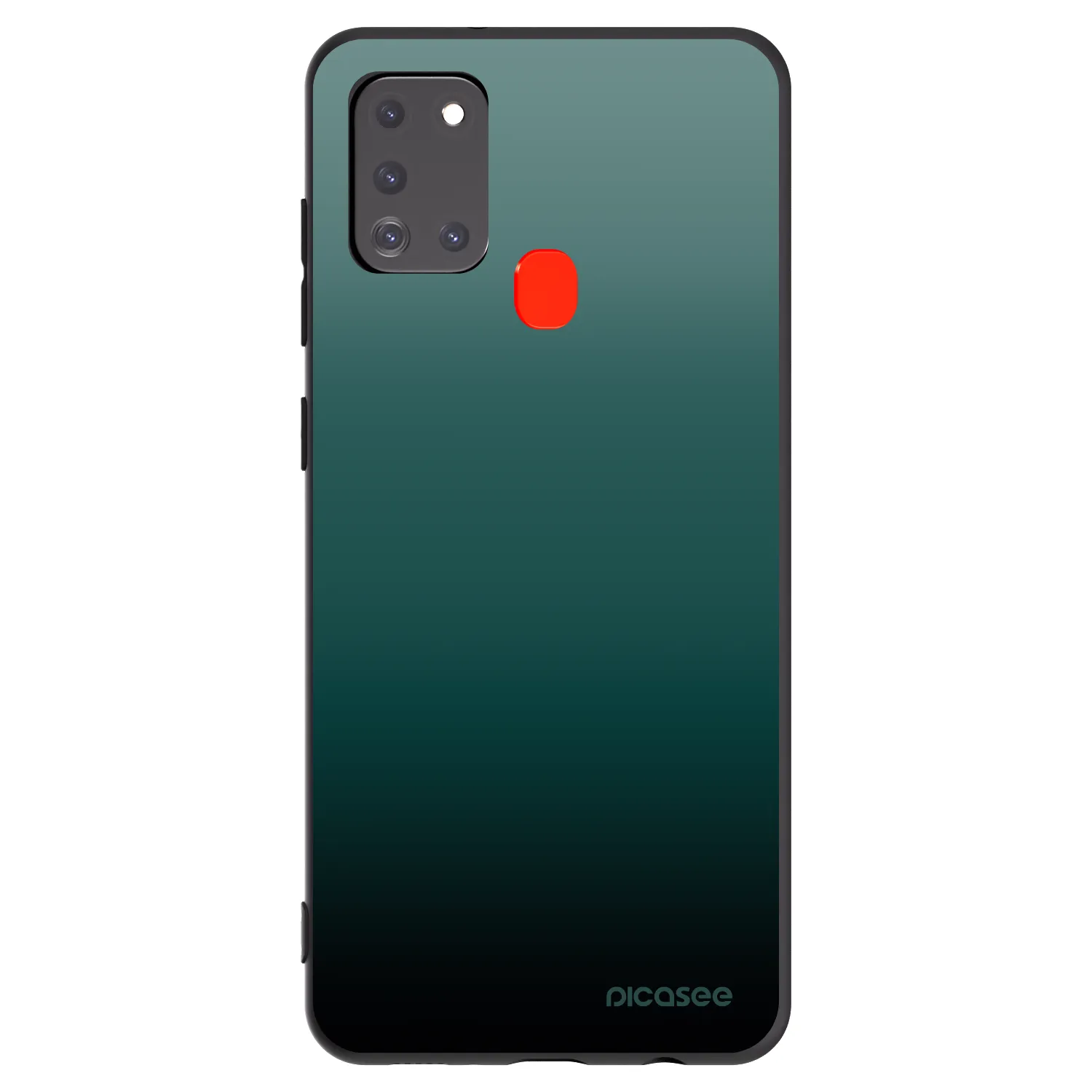 Picasee Samsung Galaxy A21s Hülle - Schwarzes Silikon - Verdant Fade