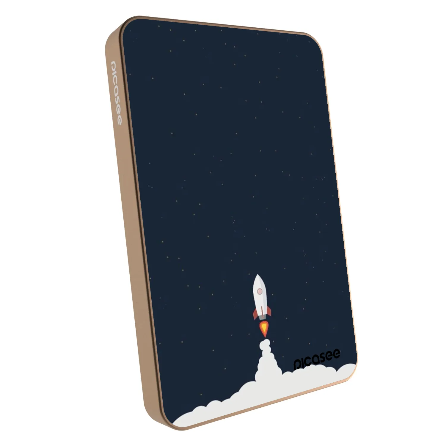Picasee Powerbank mit MagSafe 5 000 mAh Golden - Astronaut 2