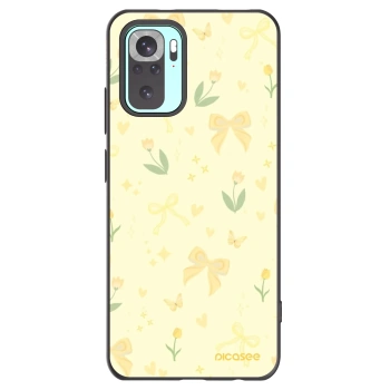 Picasee Xiaomi Redmi Note 10 Pro Hülle - Schwarzes Silikon - Honey Blossom