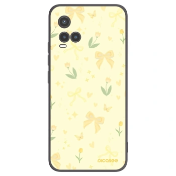 Picasee Vivo Y33s Hülle - Schwarzes Silikon - Honey Blossom