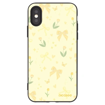Picasee Apple iPhone X/XS Hülle - Schwarzes Silikon - Honey Blossom