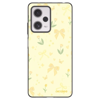 Picasee Xiaomi Redmi Note 12 Pro+ 5G Hülle - Schwarzes Silikon - Honey Blossom