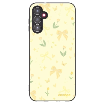Picasee Samsung Galaxy A14 5G A146P Hülle - Schwarzes Silikon - Honey Blossom