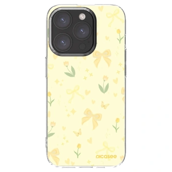 Picasee Apple iPhone 15 Pro Hülle - Transparentes Silikon - Honey Blossom