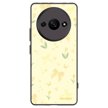 Picasee Xiaomi Redmi A3 Hülle - Schwarzes Silikon - Honey Blossom