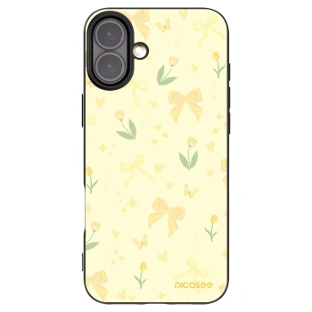 Picasee Apple iPhone 16 Plus Hülle - Schwarzes Silikon - Honey Blossom