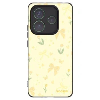 Picasee Xiaomi Redmi Note 14 5G Hülle - Schwarzes Silikon - Honey Blossom