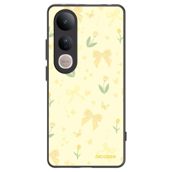 Picasee Vivo V50 Lite 5G Hülle - Schwarzes Silikon - Honey Blossom