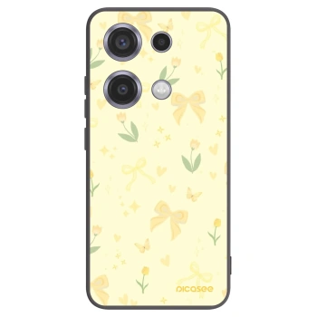 Picasee Xiaomi Redmi Note 14S Hülle - Schwarzes Silikon - Honey Blossom