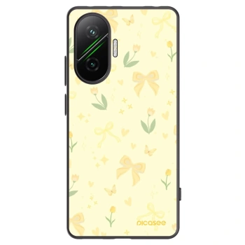 Picasee Xiaomi Poco F7 5G Hülle - Schwarzes Silikon - Honey Blossom