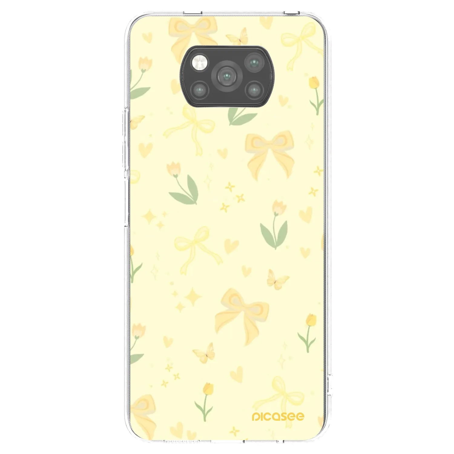 Picasee Xiaomi Poco X3 Hülle - Schwarzes Silikon - Honey Blossom