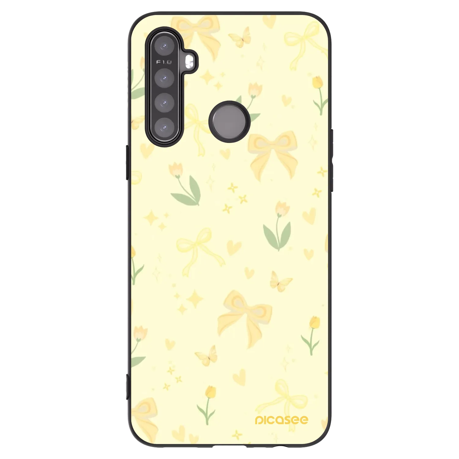 Picasee Realme 6i Hülle - Schwarzes Silikon - Honey Blossom