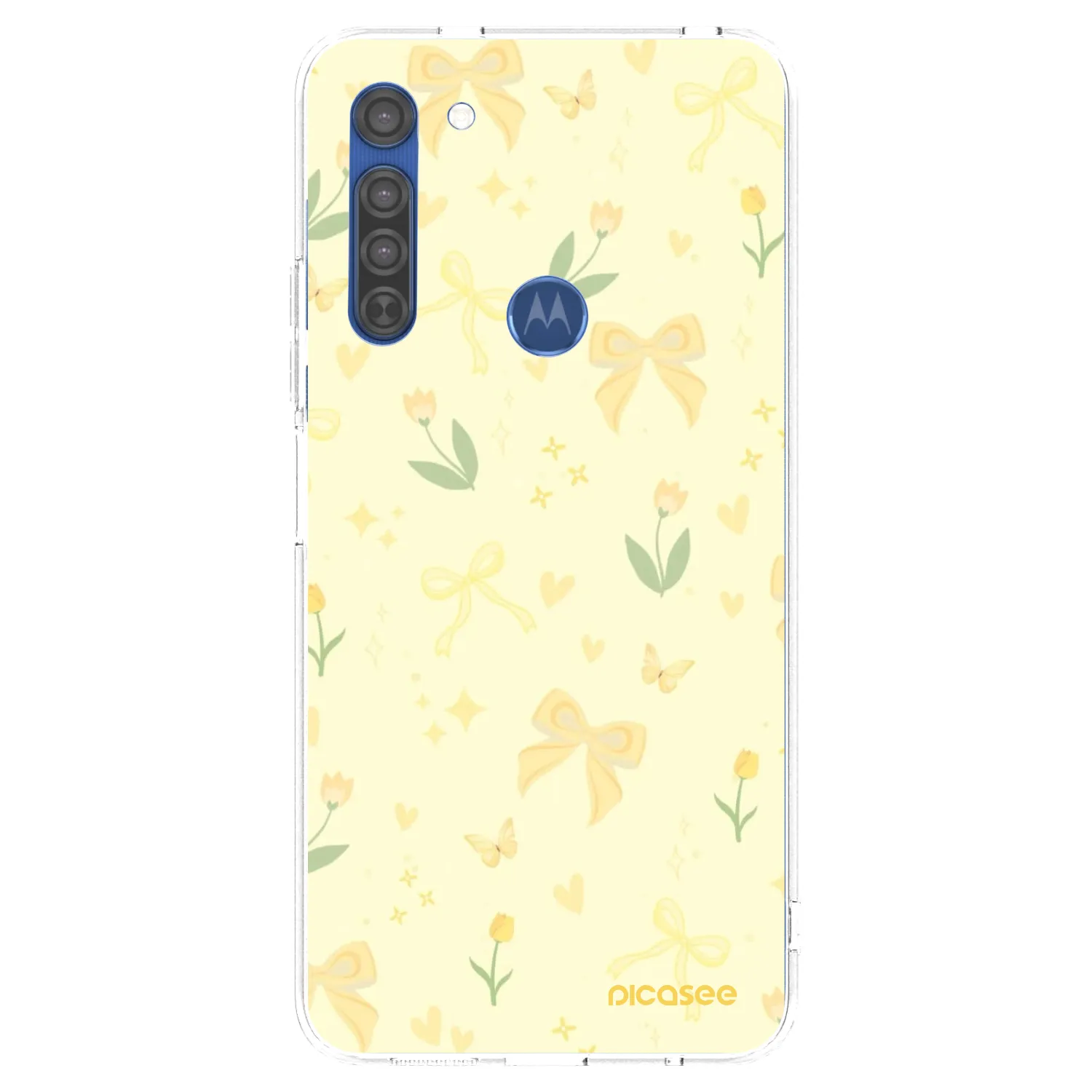 Picasee Motorola Moto G8 Hülle - Transparentes Silikon - Honey Blossom