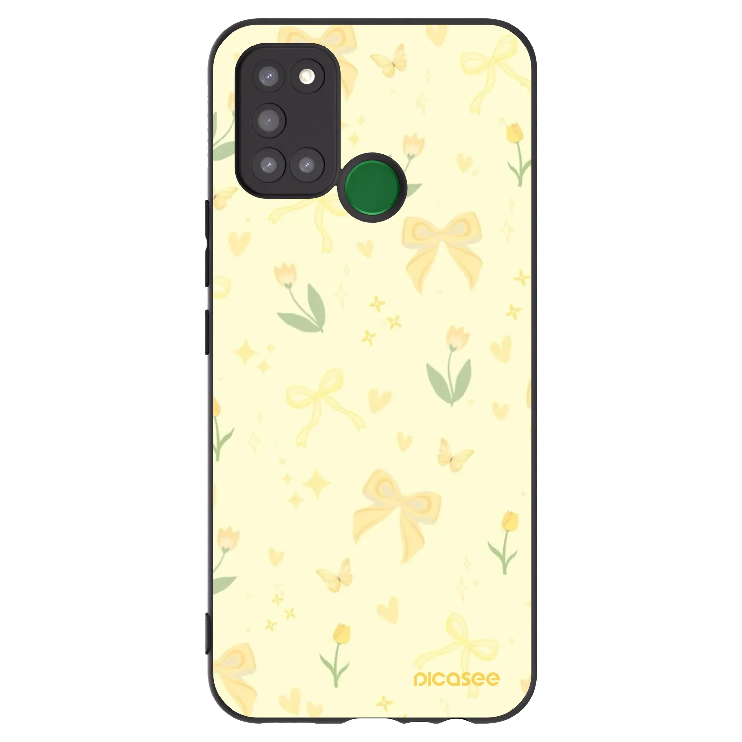 Picasee Realme 7i Hülle - Schwarzes Silikon - Honey Blossom
