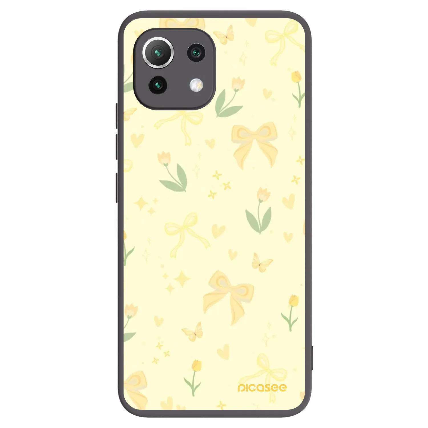 Picasee Xiaomi Mi 11 Lite Hülle - Schwarzes Silikon - Honey Blossom