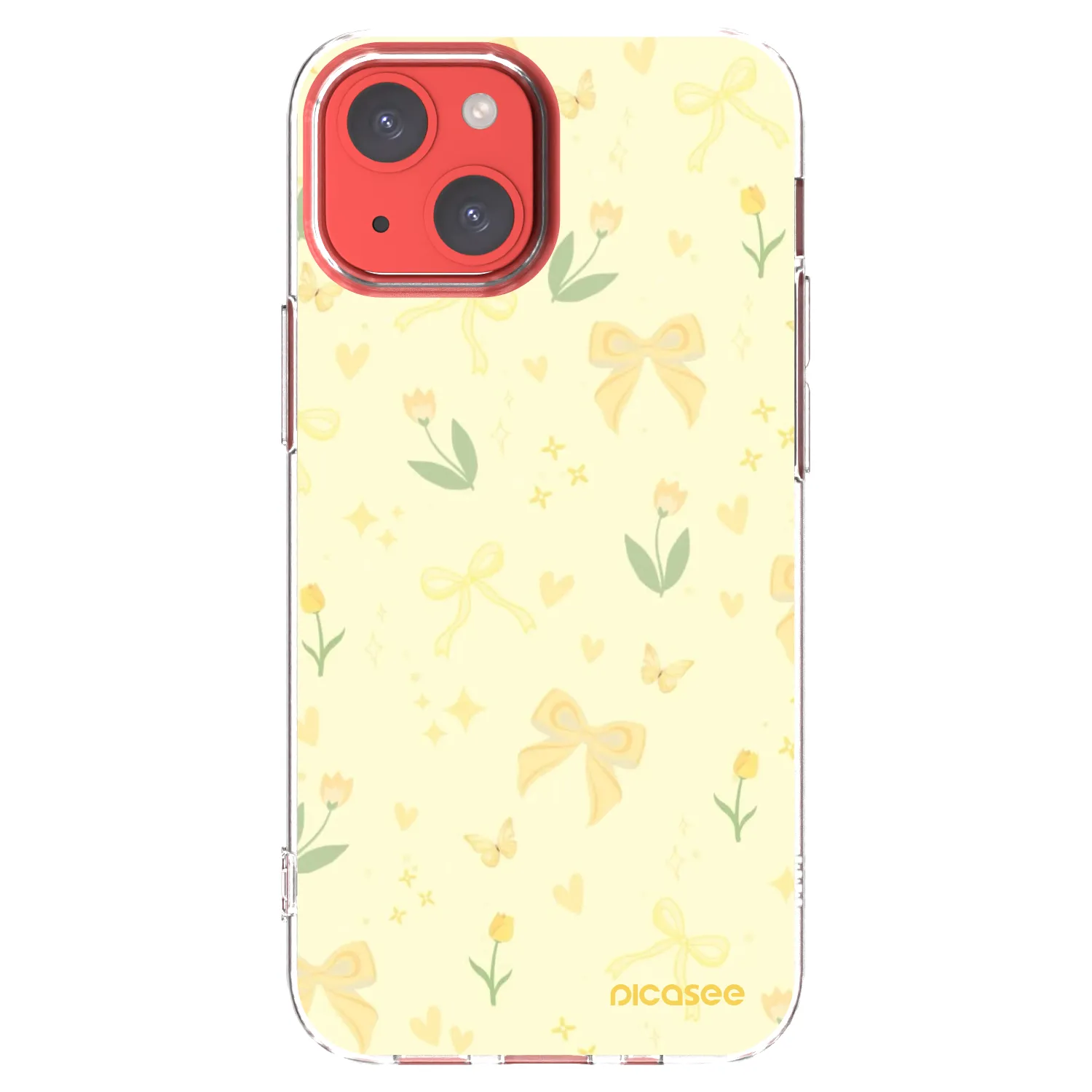 Picasee Apple iPhone 13 mini Hülle - Transparentes Silikon - Honey Blossom