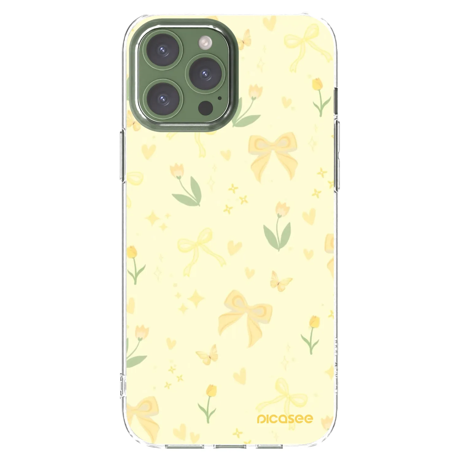 Picasee Apple iPhone 13 Pro Max Hülle - Transparentes Silikon - Honey Blossom